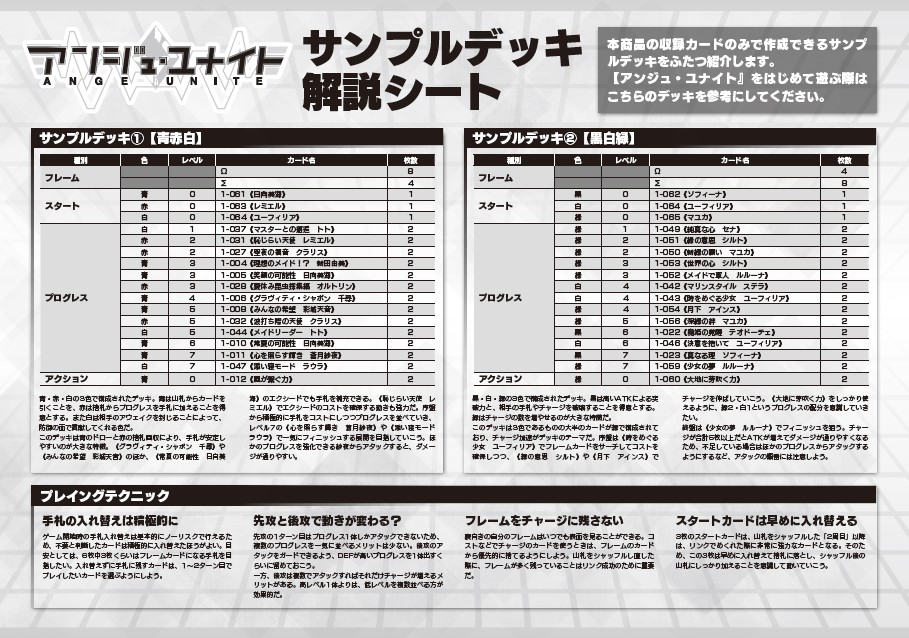 アンジュユナイト 青赤白チーム天音 セラコ天音デッキ